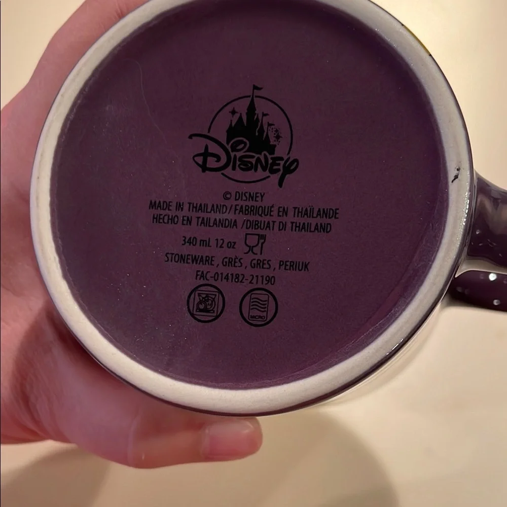 DISNEY UEC Beauty and the Beast Purple Mugs Set Belle Heart Purple Gold - Picture 7 of 9
